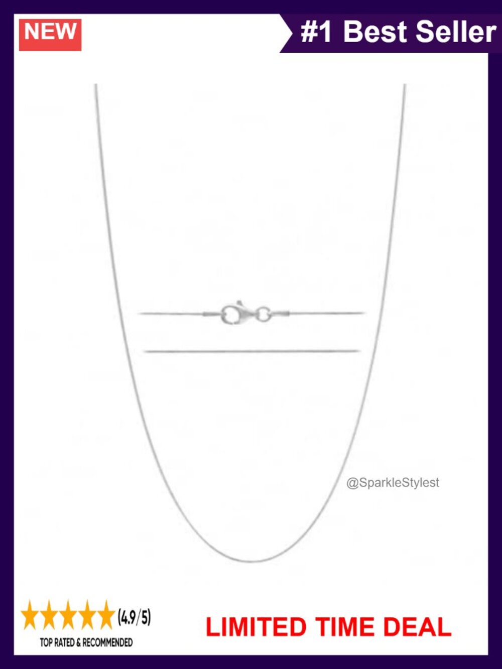 925 Sterling Silver Snake Chain Necklace 1mm Thin Italian